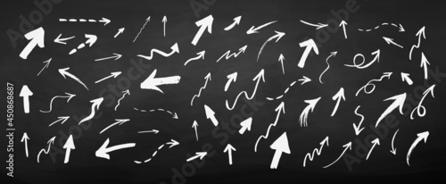 Hand drawn grunge arrows and cursors
