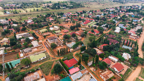 Fototapeta Naklejka Na Ścianę i Meble -  Aerial view of Morogoro town