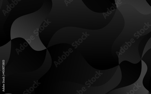 Dark Silver, Gray vector pattern with liquid shapes.