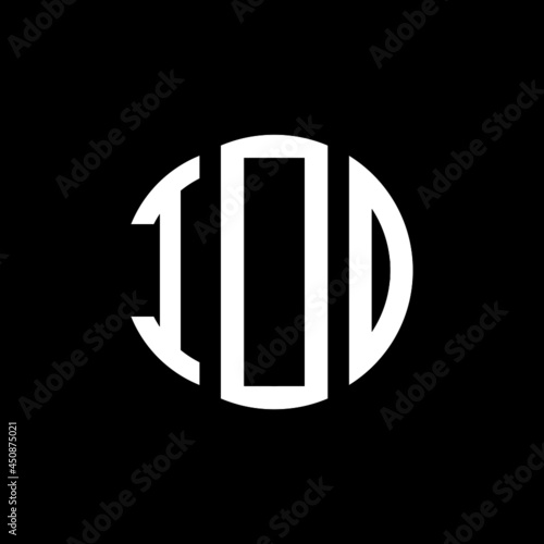 IOO letter logo design. IOO modern letter logo with black background. IOO creative  letter logo. simple and modern letter IOO logo template, IOO circle letter logo design with circle shape. IOO   photo