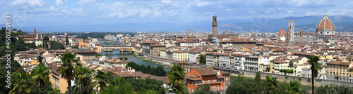 Cityscape of the City of Florence from Piazza Michelangelo. Italy
