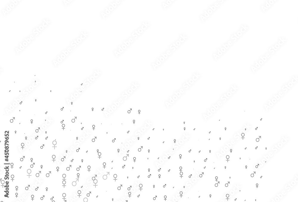 Light silver, gray vector texture with male, female icons. Light silver, gray vector texture with male, female icons.