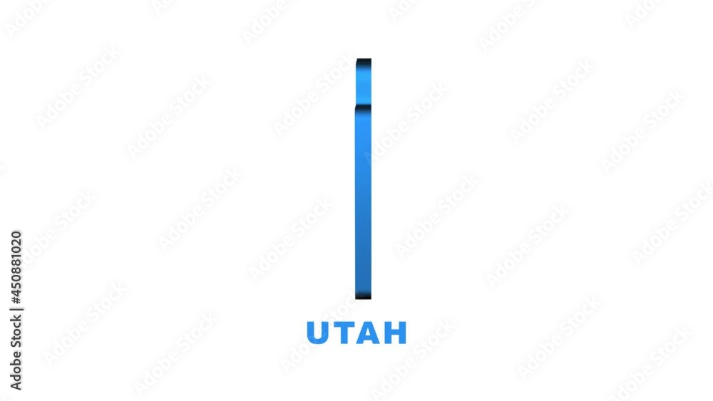 Utah state map outline animation. Motion graphics. Utah state map outline animation. Motion graphics.