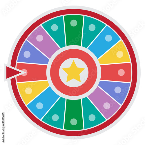 Wheel of fortune vector illustration. Spin and roulette fortune vector