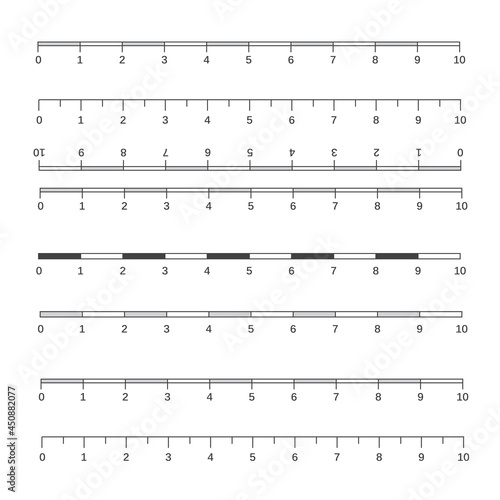 Map scales graphics for measuring distances vector