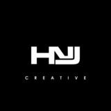 HNJ Letter Initial Logo Design Template Vector Illustration