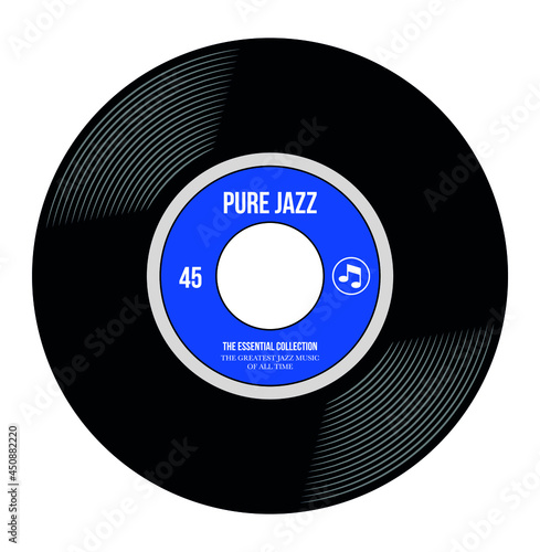 Vinyl record isolated