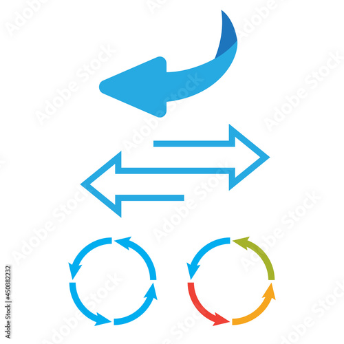 reversal arrow icon. Flip over or turn arrow. Reverse sign