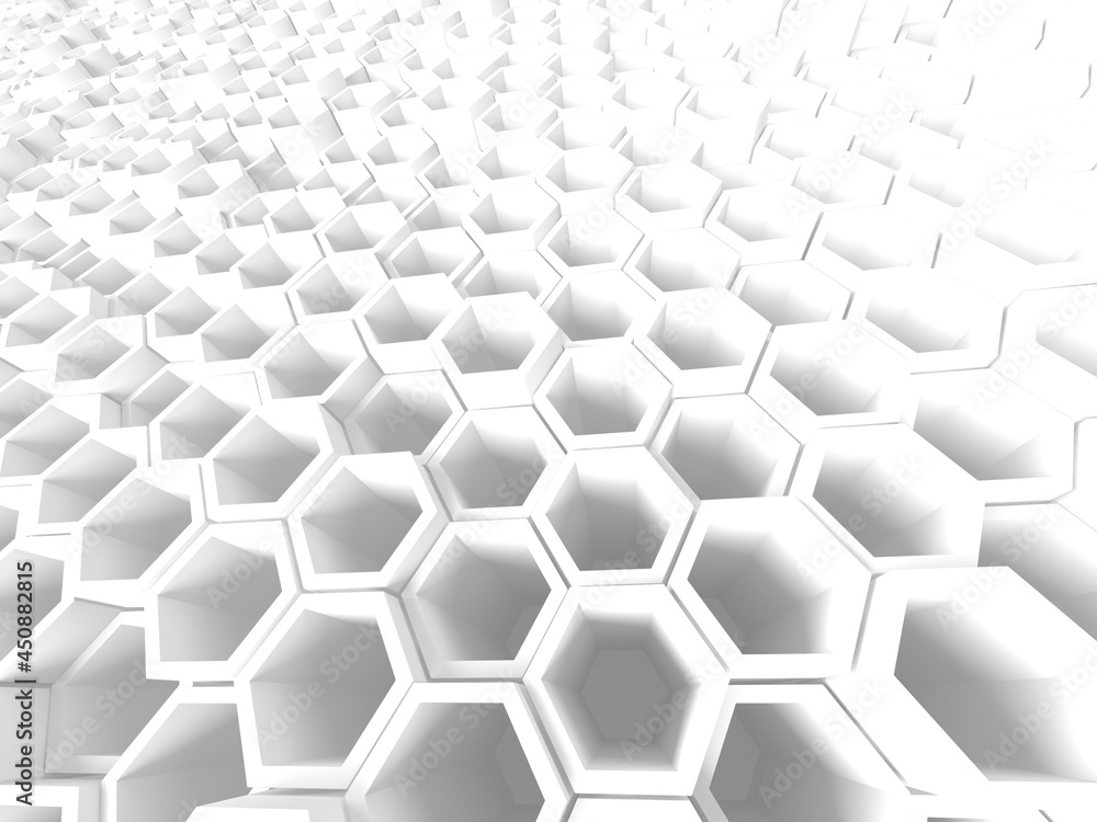 White Geometric Hexagon Abstract Background White Geometric Hexagon Abstract Background