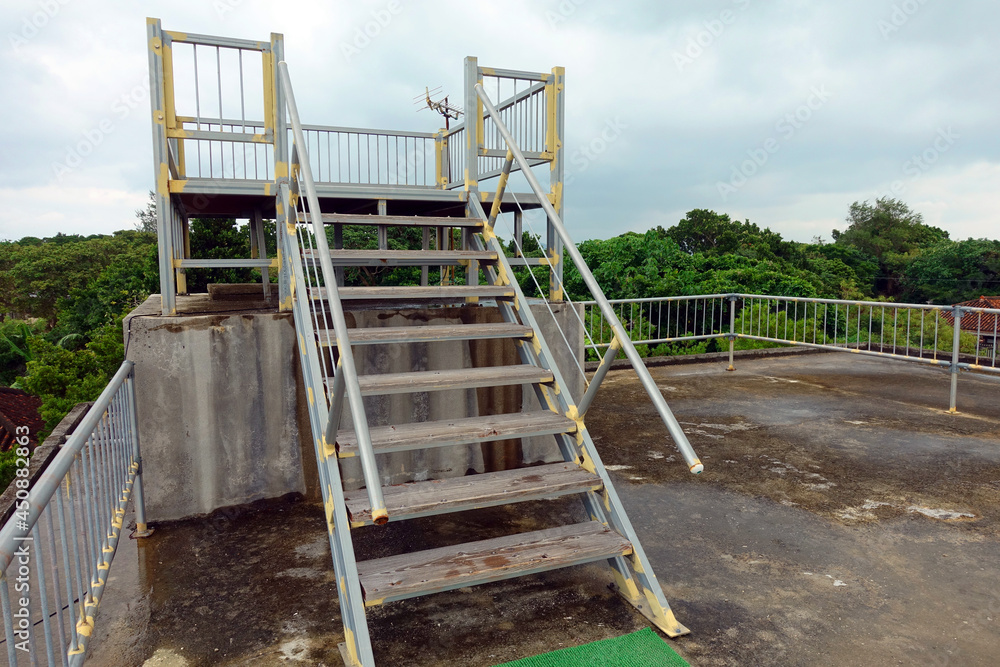 Observation platform in Taketomi island, Okinawa, Japan Observation platform in Taketomi island, Okinawa, Japan