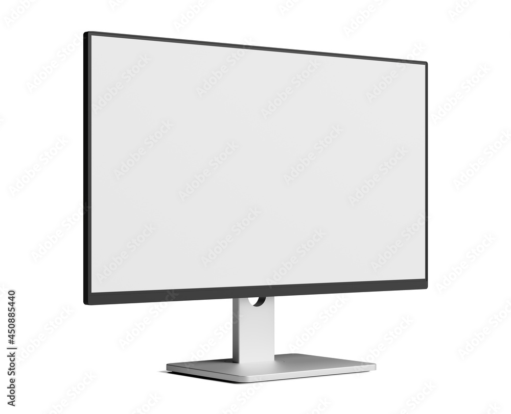 Computer display with empty screen isolated on white background Computer display with empty screen isolated on white background