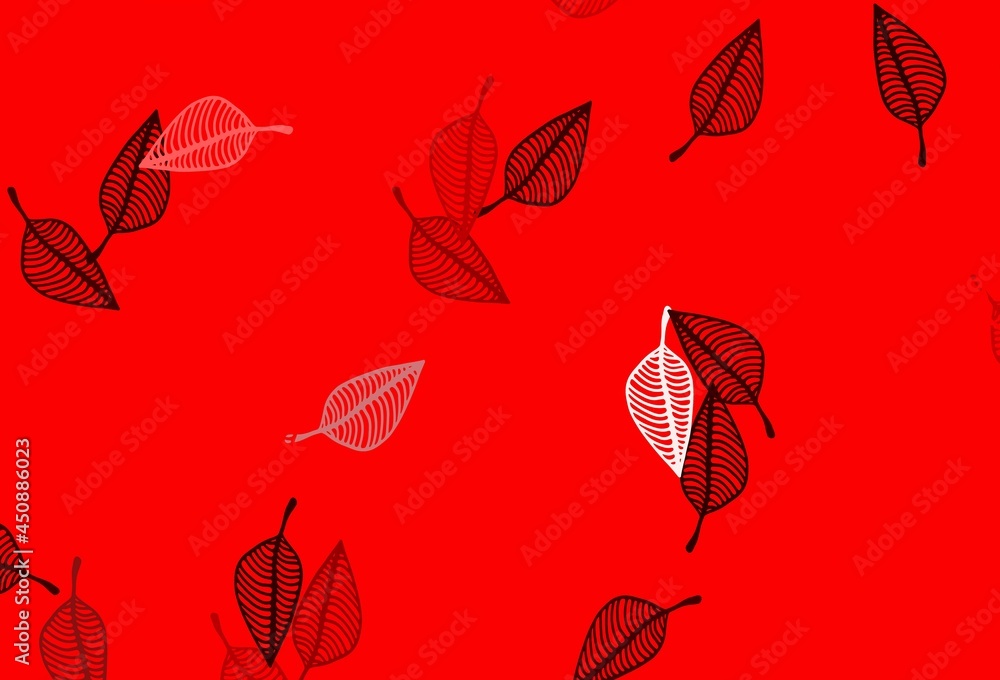 Fototapeta premium Light Red vector doodle backdrop.
