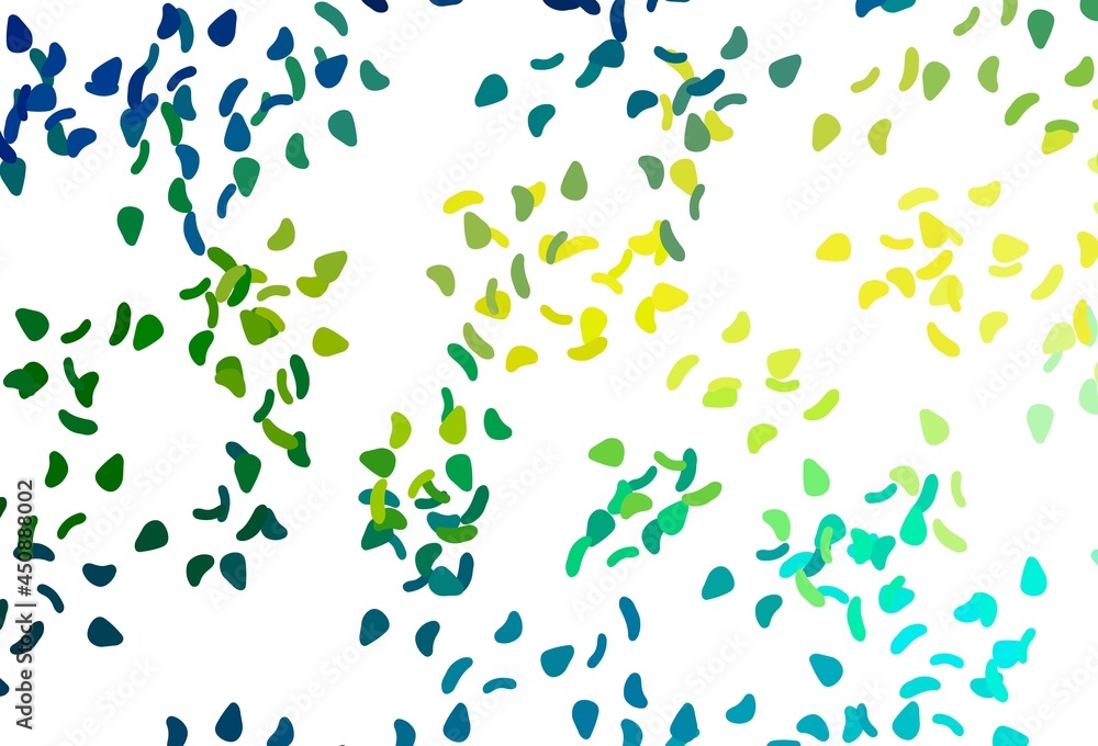 Light Blue, Yellow vector backdrop with abstract shapes.