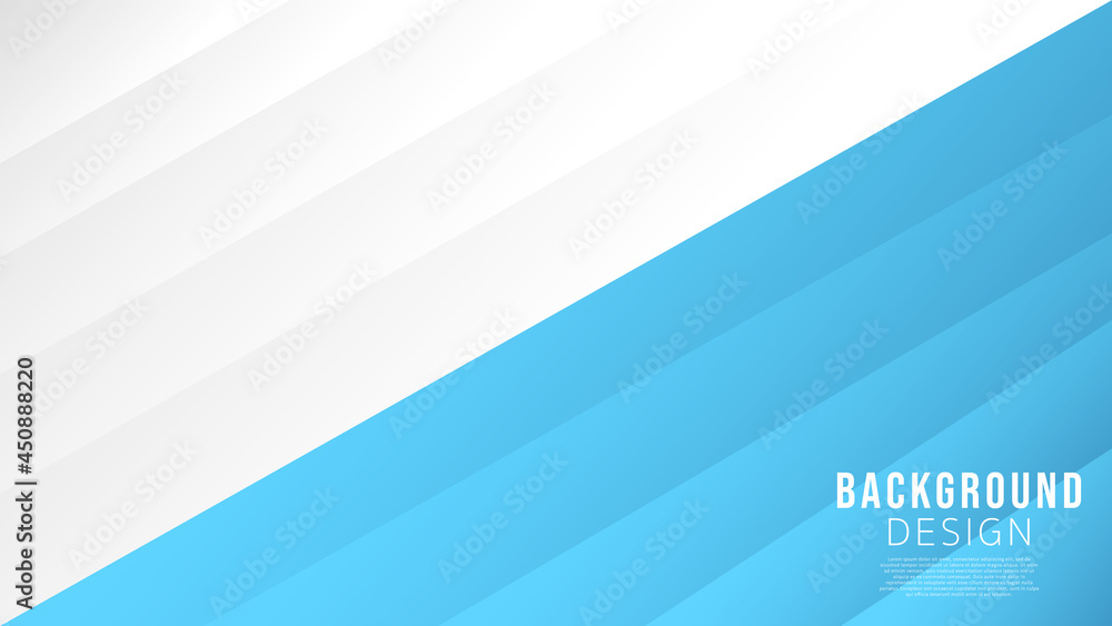 Obraz premium Abstract Color background, Blue and white background with oblique shadow lines with copy space for text , Flat Modern design for presentation , illustration Vector EPS 10