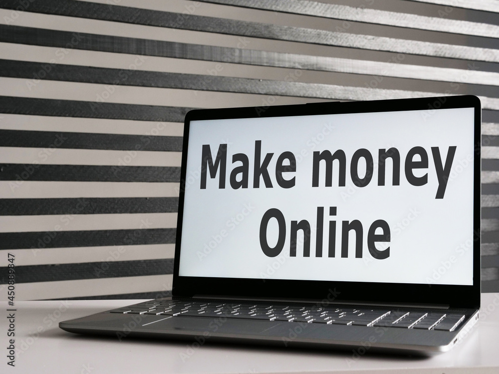 Make money online is shown on the business photo using the text Make money online is shown on the business photo using the text