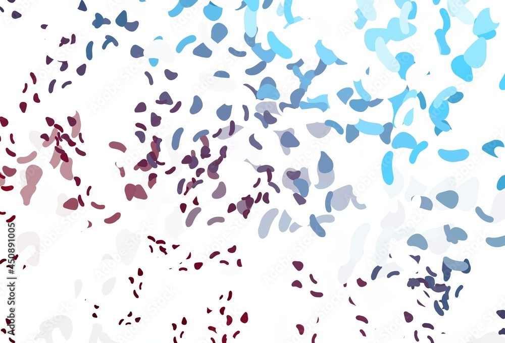 Light Blue, Red vector texture with random forms.