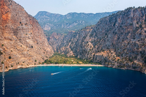 aerial view of butterflies vallet in fethiye, turkey photo