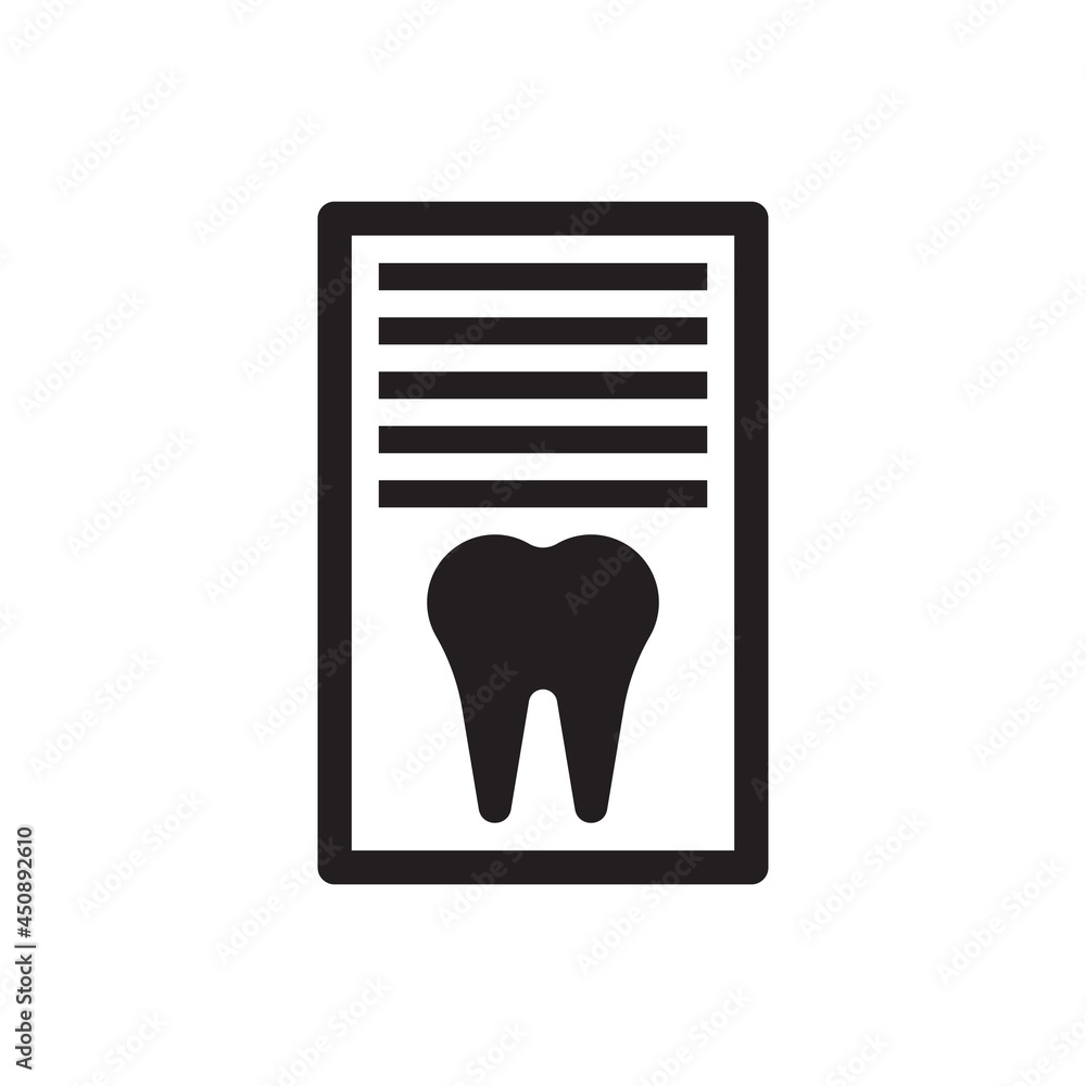Dental report icon - dentist document icon Dental report icon - dentist document icon