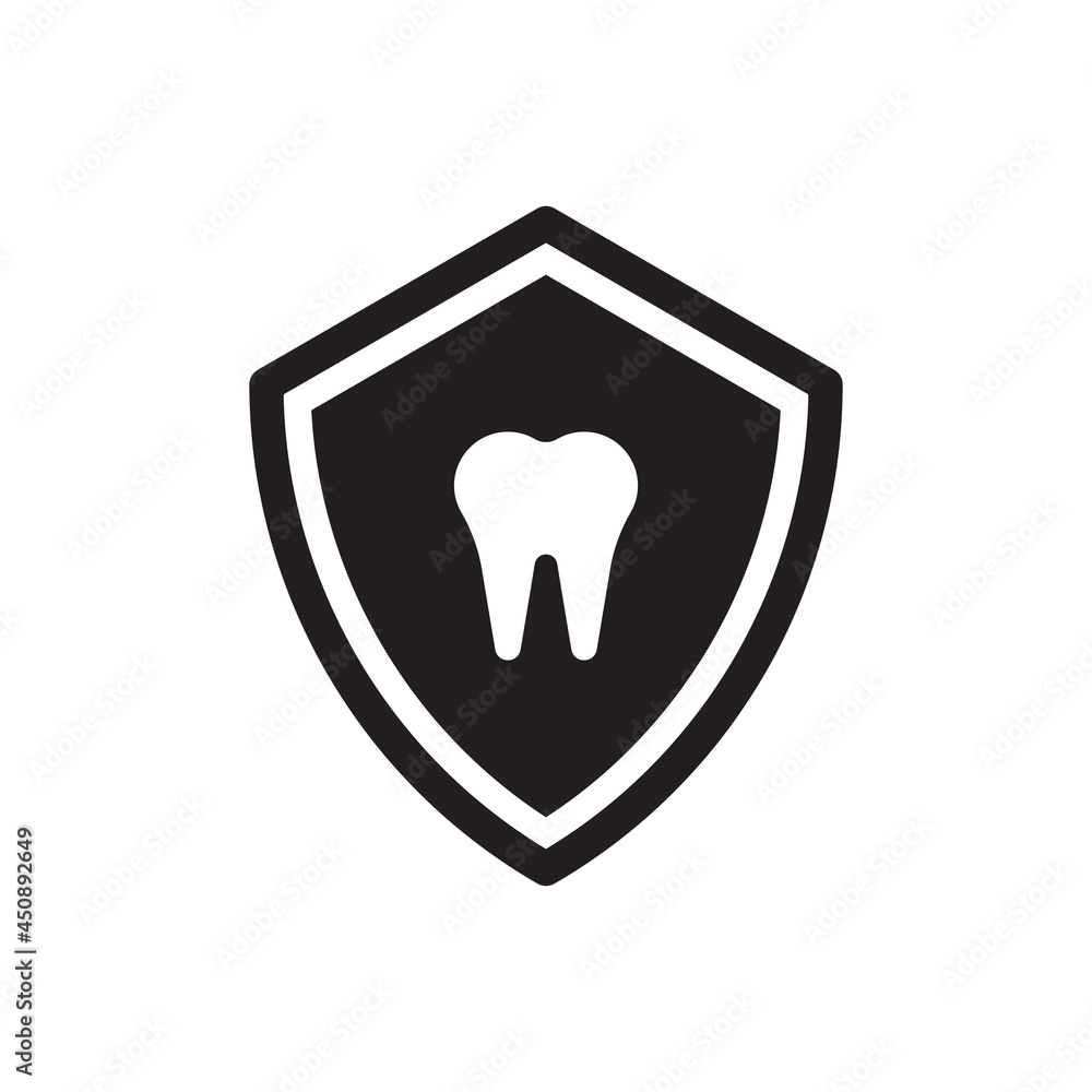 Protection security teeth and tooth icon Protection security teeth and tooth icon