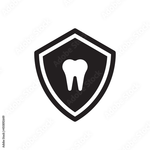 Protection security teeth and tooth icon