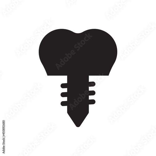 tooth implant icon - teeth implanting icon