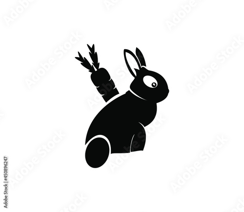 rabbit logo template vector image