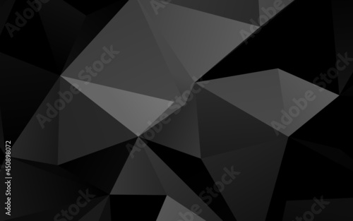 Dark Silver, Gray vector polygonal pattern. © Dmitry