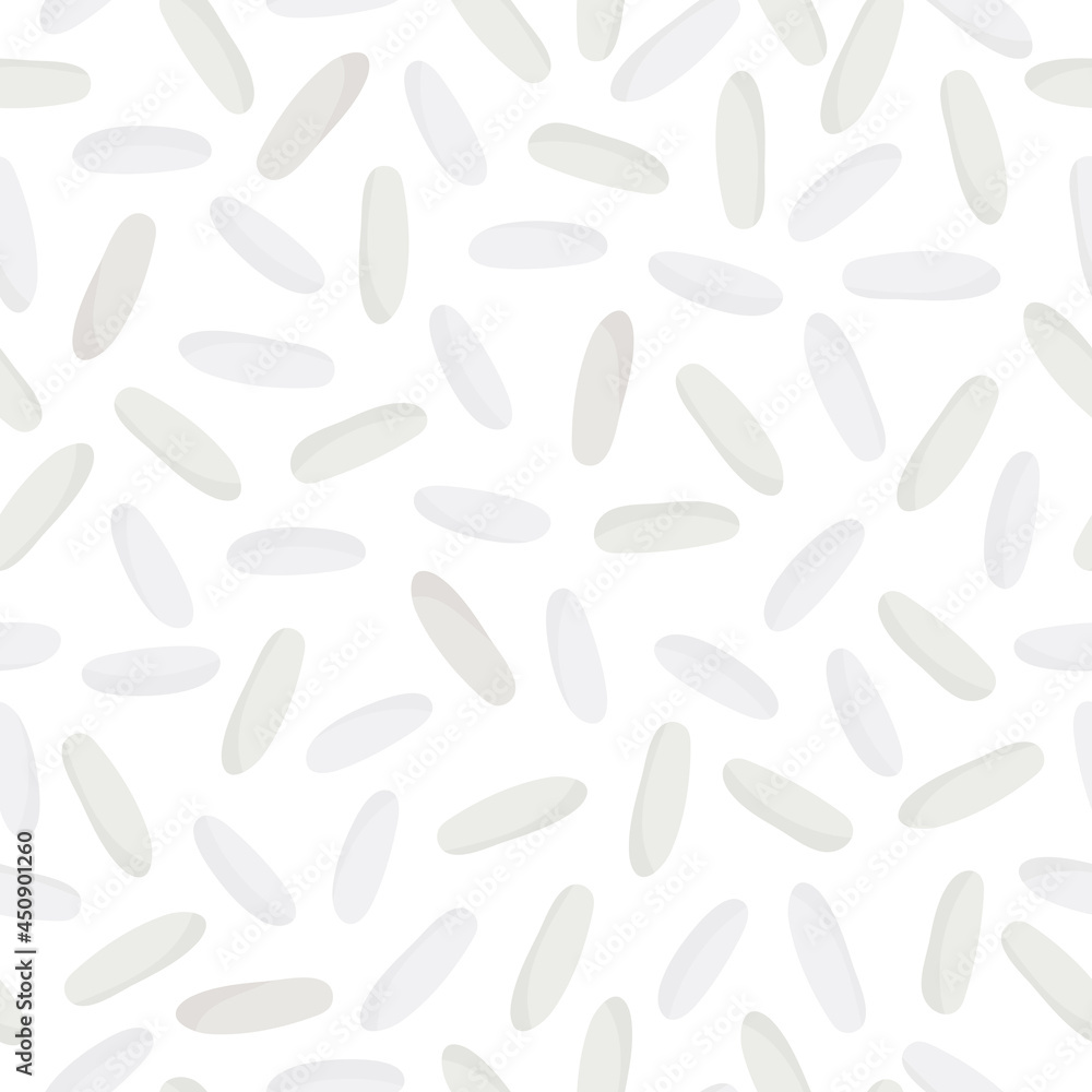 Long grain rice vector cartoon seamless pattern for template farmer market design, label and packing. Long grain rice vector cartoon seamless pattern for template farmer market design, label and packing.