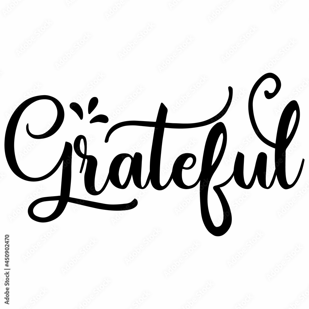 Grateful SVG Design | Typography | Silhouette | Thanks Giving SVG Cut Files