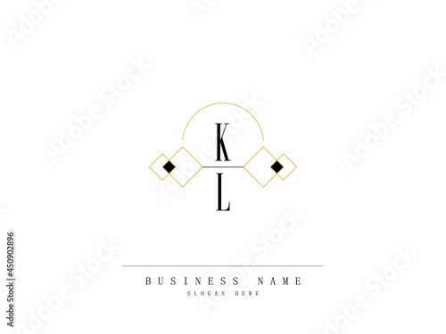 Letter KL Logo, Creative kl Logo Template with Creative Line Art Concept Premium Vector for Luxury Diamond Ring Store and etc