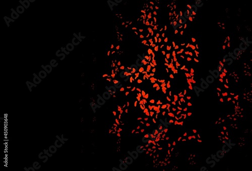 Dark Red vector texture with random forms.