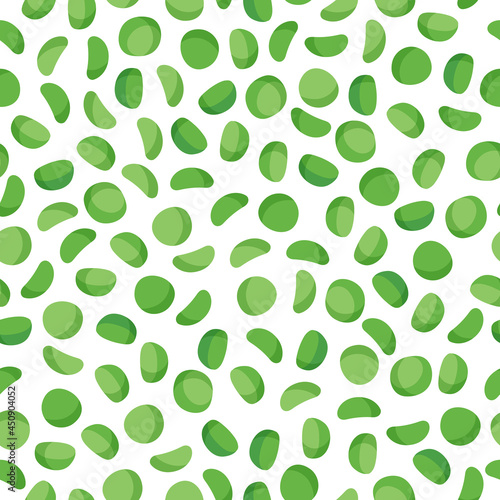 Green split peas vector cartoon seamless pattern for template farmer market design, label and packing.