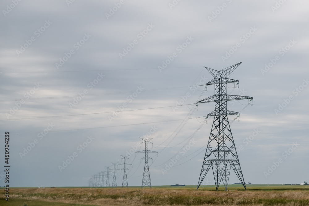 Wind turbines and transmission lines in rural Alberta Wind turbines and transmission lines in rural Alberta