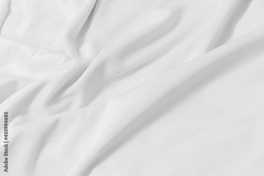 wavy floating of white cloth wavy floating of white cloth