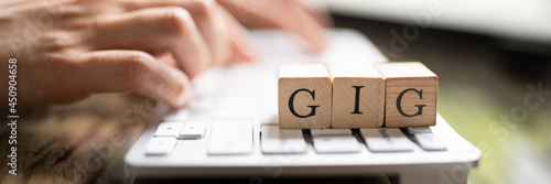 Fotografie Gig Economy Online Labor Market