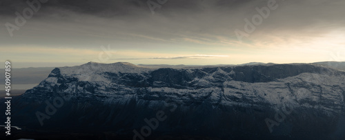 Sarek national park panorama scenery.