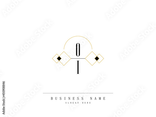 Letter OI Logo, Diamond oi Logo Template with Creative Line Art Concept Premium Vector for Luxury Diamond Ring Store and etc