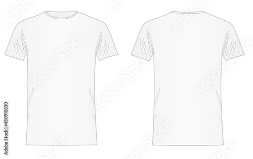 White t shirt outline. vector illustration