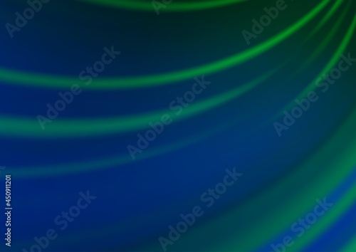 Dark Blue, Green vector glossy bokeh pattern.