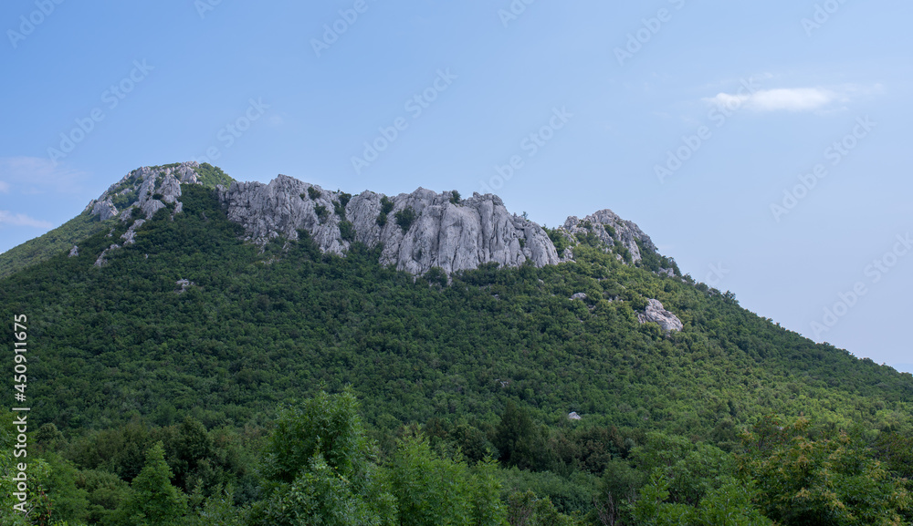 A view of rocks in the Croatian national Park