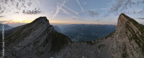 Seamless 180 degree drone photo of breathtaking view