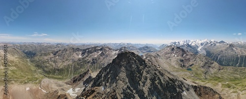 Seamless 180 degree drone photo of breathtaking view