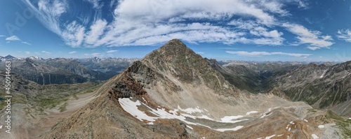 Seamless 180 degree drone photo of breathtaking view