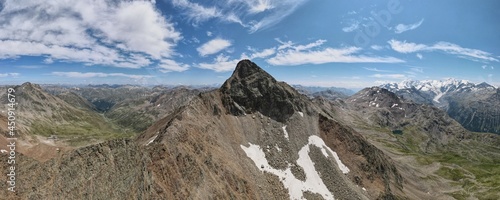 Seamless 180 degree drone photo of breathtaking view