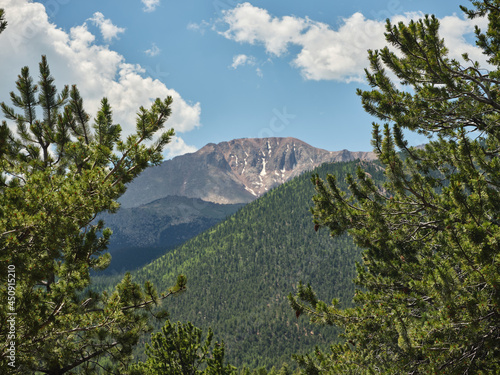 Mountain peaks in Pikes Peak Colorado