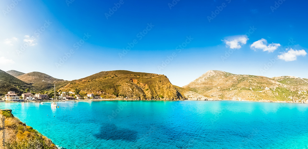 Bay at Porto Kagio in the southmost part of Mani peninsula, Peloponnese, Lakonia, Greece
