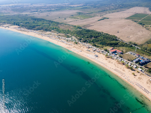 Aerial view of Gradina (Garden) Beach near town of Sozopol, Bulgaria © Stoyan Haytov