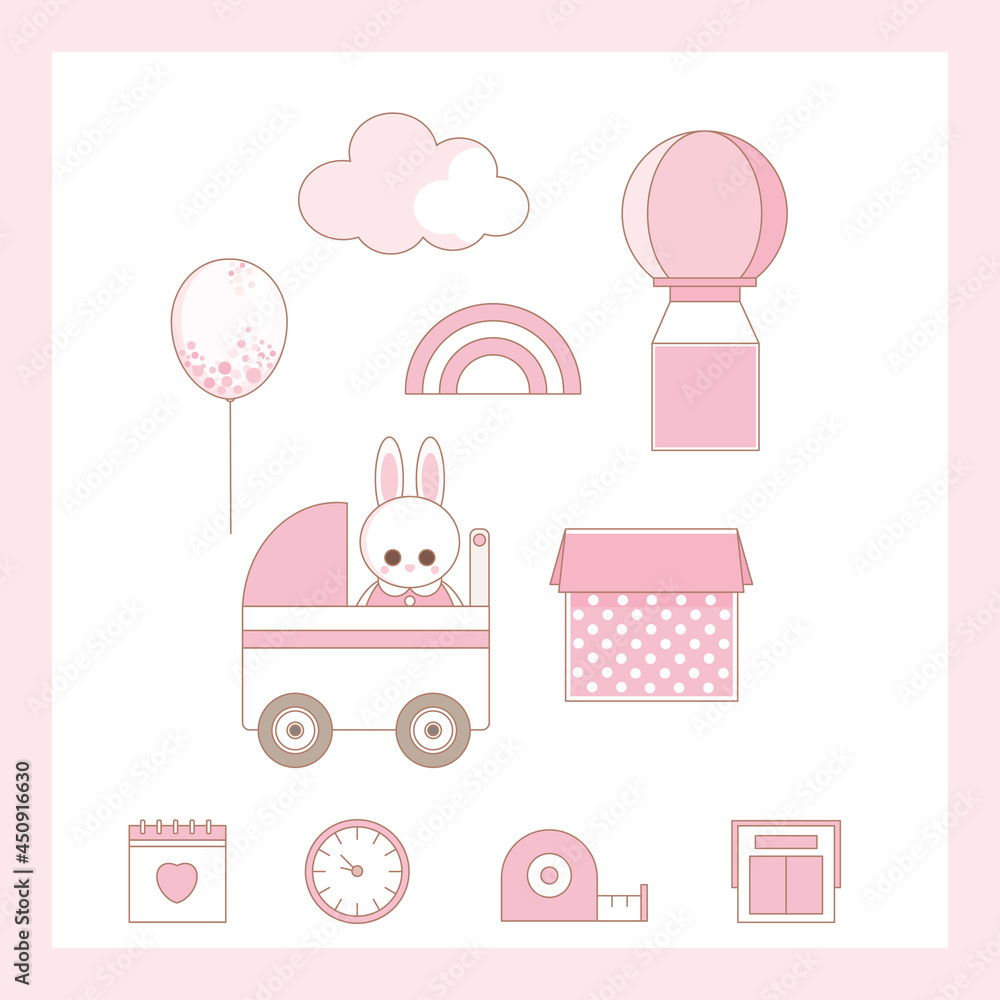 Cute baby card, height, weight, date of birth. Invitations, cards, nursery decor Cute baby card, height, weight, date of birth. Invitations, cards, nursery decor