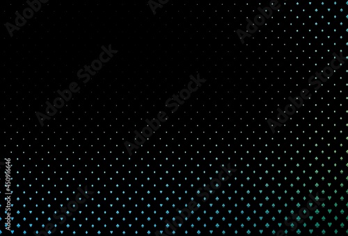 Wallpaper Mural Dark blue, green vector pattern with symbol of cards. Torontodigital.ca