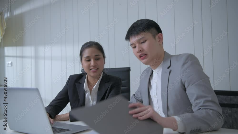 Business concept of 4k Resolution. Asian employees are working together in the office. Business concept of 4k Resolution. Asian employees are working together in the office.